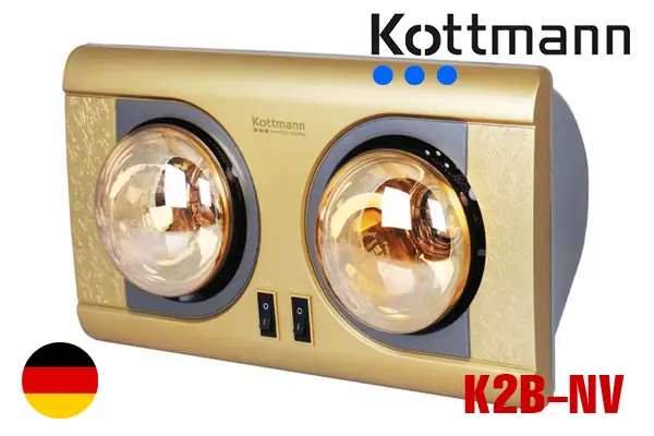 Đèn Sưởi Nhà Tắm Kottmann 2 Bóng K2b Nv