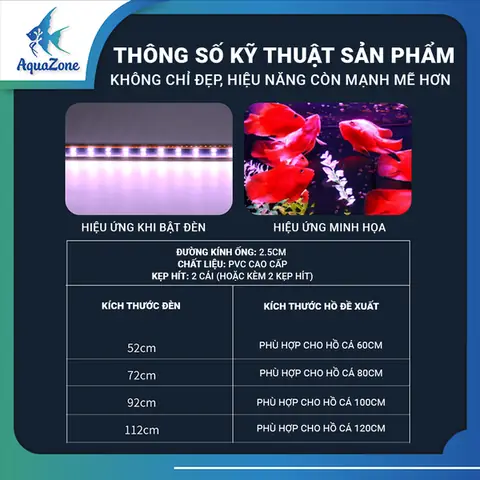 Đèn T8 Cho Cá Rồng