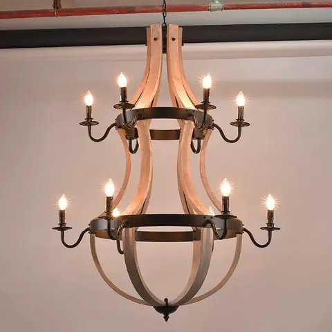 Đèn Thả Gỗ Cổ Điển