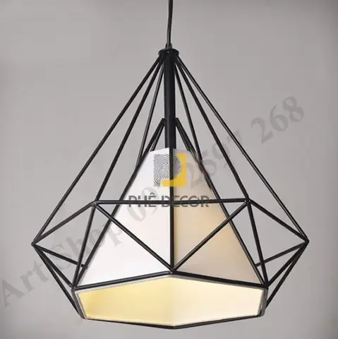 Đèn Thả Kim Cương Khung Sắt