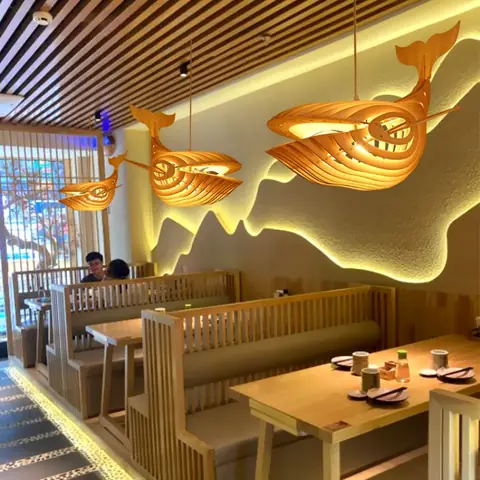 Đèn Thả Trần Bằng Gỗ