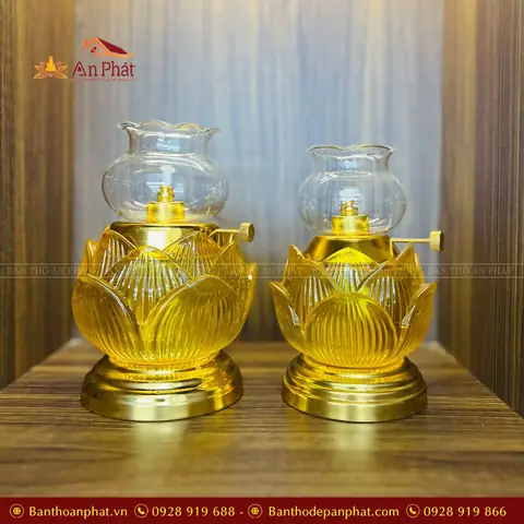 Đèn Thắp Dầu Lưu Ly