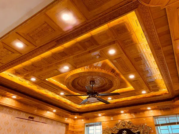 Đèn Trang Trí Trần Nhà Bằng Gỗ