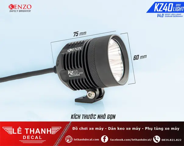Đèn Trợ Sáng Xe Máy Dụng Pin