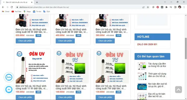 Đèn Uv Cho Hồ Cá Rồng