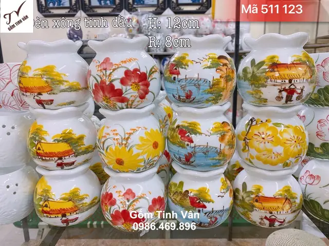 Đèn Xông Tinh Dầu Sứ Thấu Quang Cao Cấp