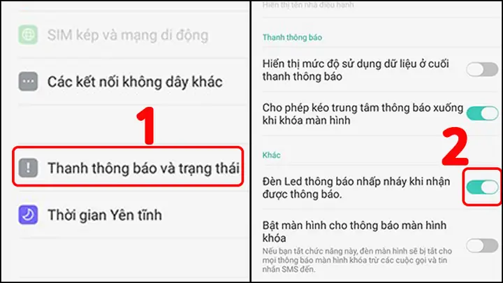 Điện Thoại Có Đèn Led Thông Báo
