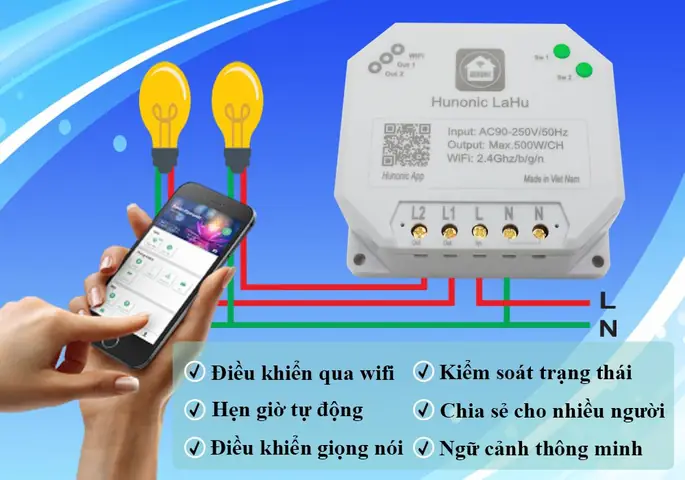Điều Khiển Đèn Bằng Điện Thoại