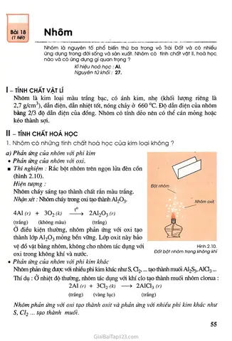 Đốt Bột Nhôm Trên Ngọn Lửa Đèn Cồn