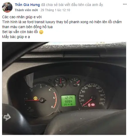 Ford Transit Báo Đèn Bánh Răng