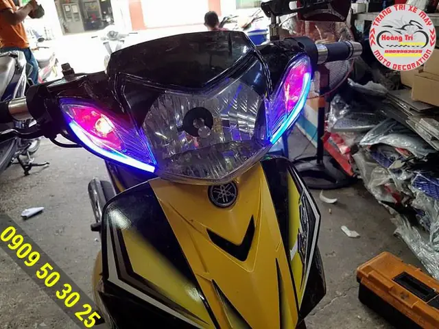Gắn Đèn Led Cho Xe Sirius