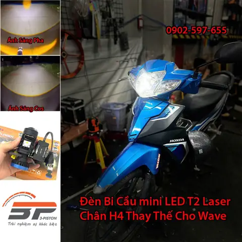 Gắn Đèn Led Cho Xe Wave