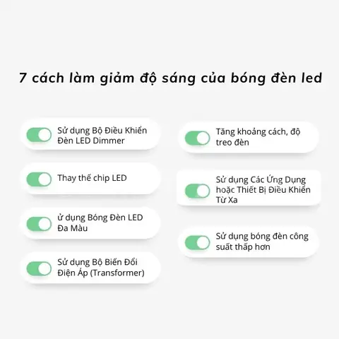 Giảm Độ Sáng Đèn Led