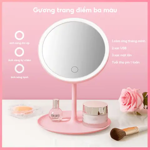 Gương Để Bàn Có Đèn Led
