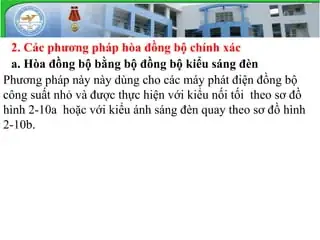 Hòa Đồng Bộ Bằng Phương Pháp Đèn Quay