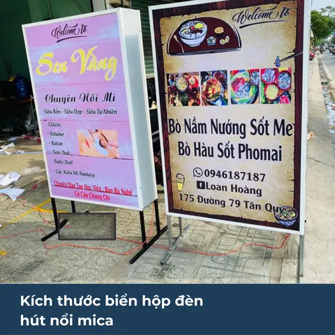 Kích Thước Hộp Đèn Quảng Cáo