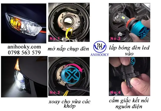 Lắp Đèn Led Cho Xe Ô Tô