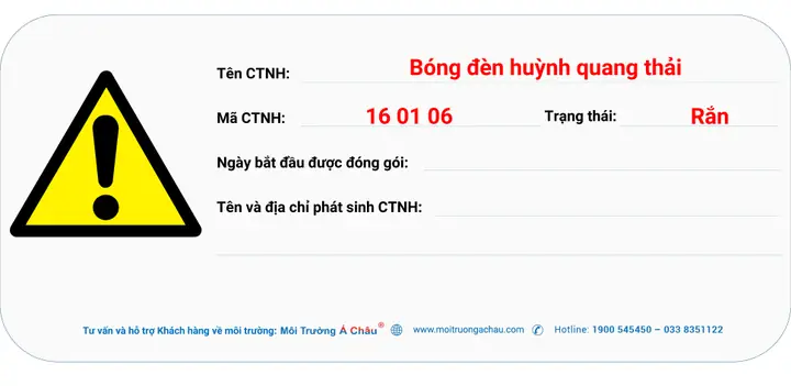 Mã Chất Thải Nguy Hại Của Bóng Đèn Huỳnh Quang