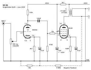 Mạch Ampli Đèn El84 Se
