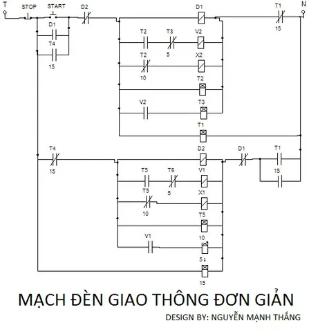 Mạch Đèn Giao Thông Đơn Giản