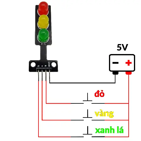 Mạch Đèn Giao Thông Dùng Timer