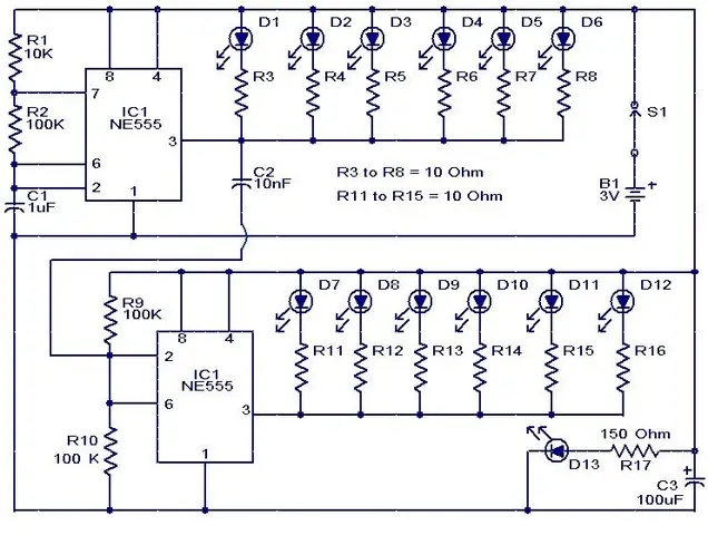 Mạch Đèn Led Nhấp Nháy
