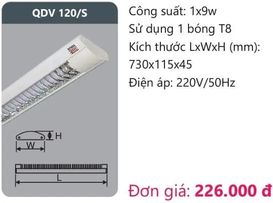 Máng Đèn Xương Cá Duhal