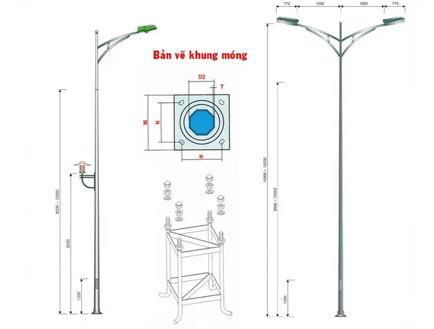 Móng Cột Đèn Chiếu Sáng