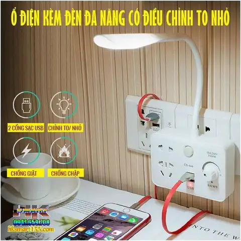 Ổ Cắm Điện Kiêm Đèn Ngủ