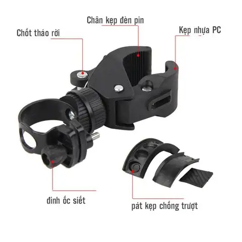 Pat Gắn Đèn Pin Xe Đạp
