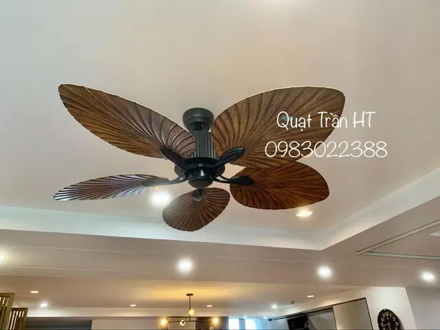 Quạt Trần 5 Cánh Gỗ Không Đèn