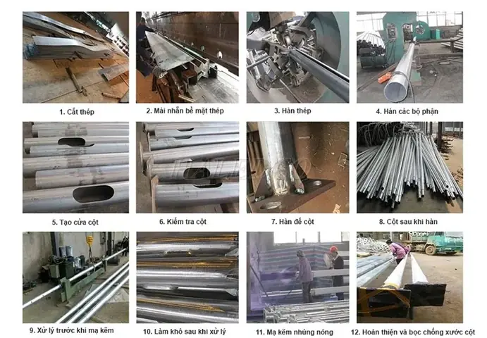 Sản Xuất Cột Đèn Chiếu Sáng