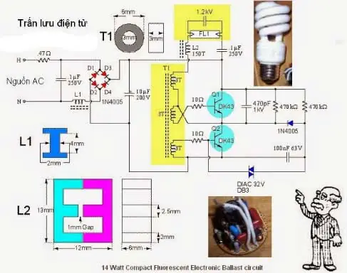 Sơ Đồ Mạch Đèn Compact