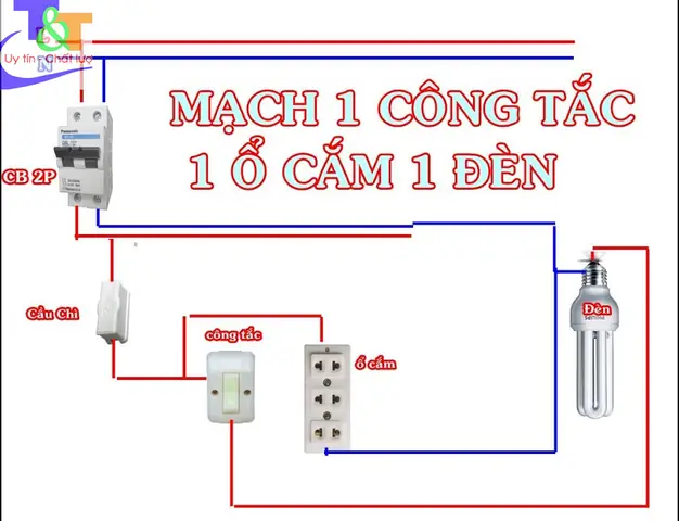 Sơ Đồ Mạch Điện 1 Công Tắc 1 Bóng Đèn