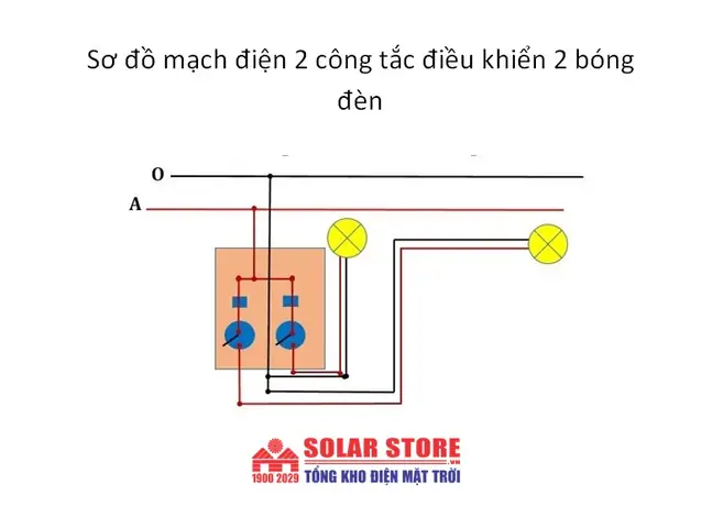 Sơ Đồ Mạch Điện 1 Công Tắc 2 Bóng Đèn