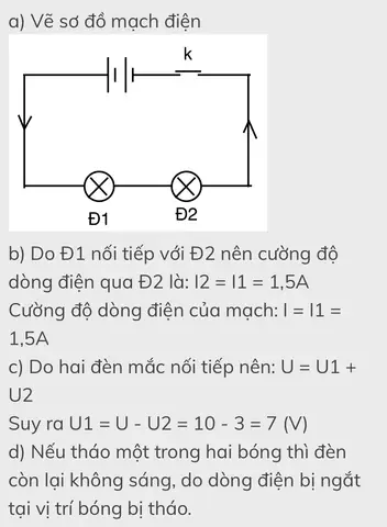 Sơ Đồ Mạch Điện 2 Đèn Mắc Nối Tiếp