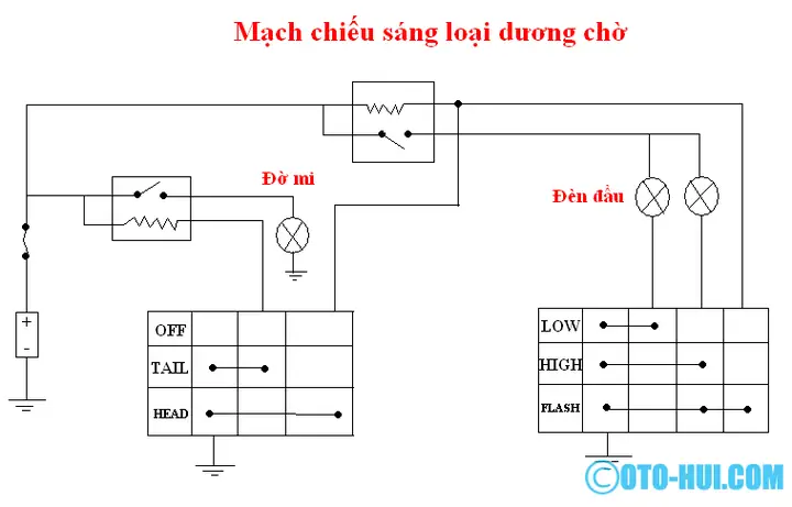 Sơ Đồ Mạch Điện Đèn Ô Tô