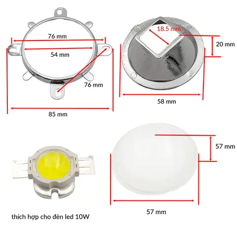 Thấu Kính Cho Đèn Led