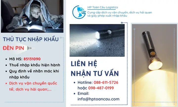 Thủ Tục Nhập Khẩu Đèn Pin