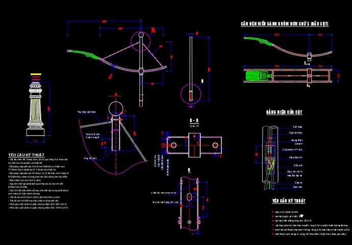 Thư Viện Cad Cột Đèn Chiếu Sáng