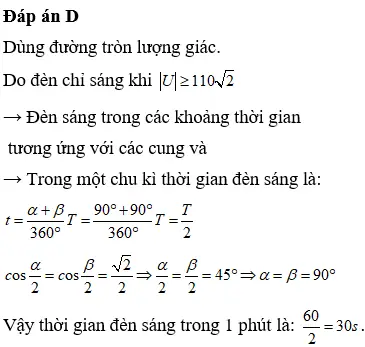 Tính Thời Gian Đèn Sáng Trong 1 Phút