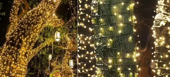 Trang Trí Đèn Nháy Cho Cây Đào